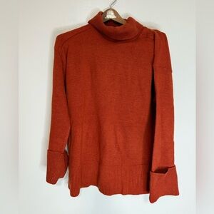 Talbots Orange/Rust Turtleneck Women's Sweater - Classic Cozy Knit size medium